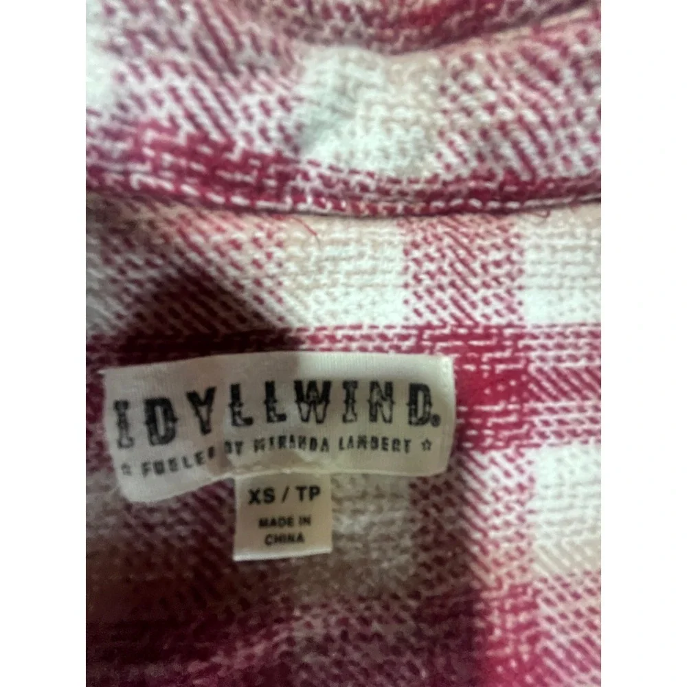 Idyllwind Miranda Lambert Women's XS/TP Red Plaid Flannel Shirt Button Down - Picture 5 of 5